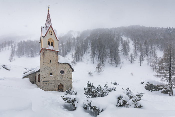 Trentino Alto Adige, Italy The chapel of the Holy Spirit in Kasern   Casere, Predoi   Prettau, Aurina Valley, Bolzano, South Tyrol, Italy Photo by Moreno Geremetta