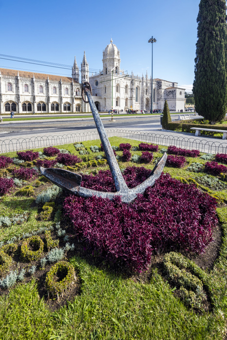 Portugal Jeronimos Monastery with late Gothic architecture surrounded by floral sculptures Santa Maria de Belem Lisbon Portugal Europe Photo by Roberto Moiola