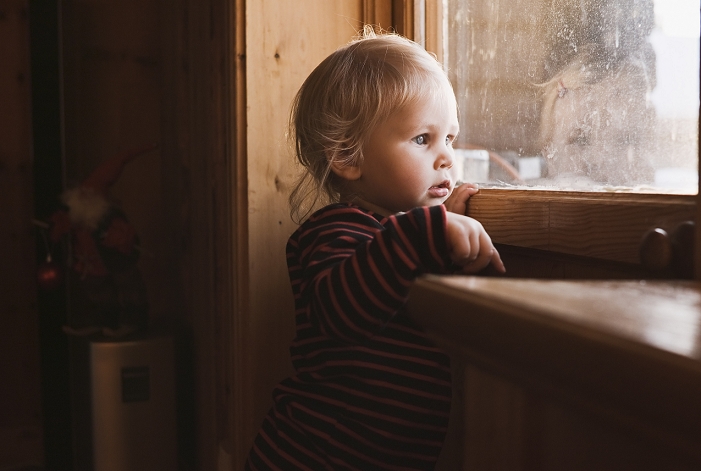 Portrait of Girl Looking out of Window