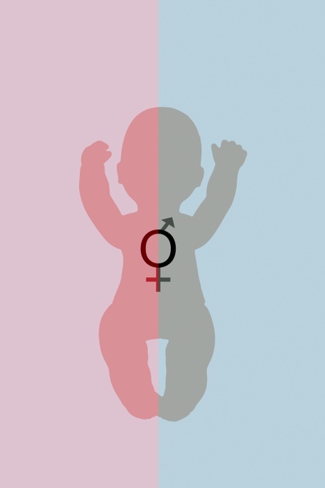 Gender neutral child, conceptual illustration Gender neutral child, conceptual illustration