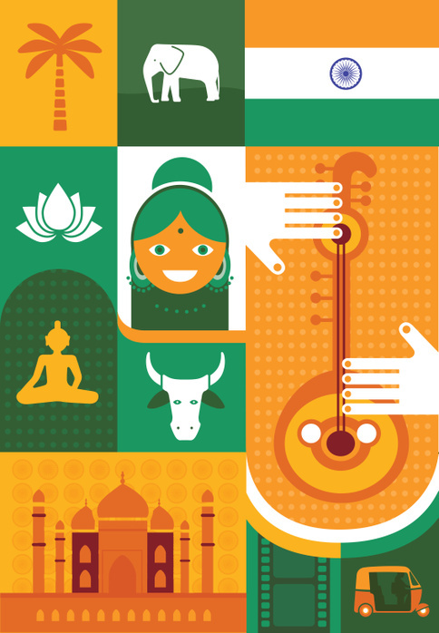 Illustrative representation of Indian cultures Illustrative representation of Indian cultures