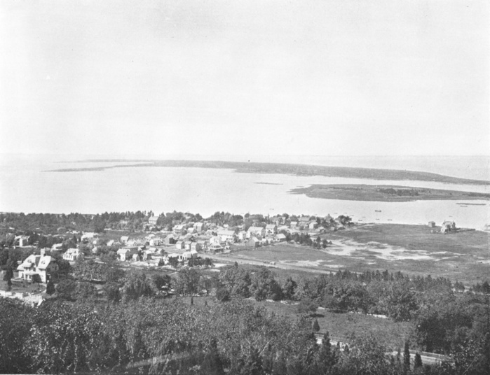 Sandy Hook, from Highland Light, New Jersey, USA, c1900.  Creator: Unknown. Sandy Hook, from Highland Light, New Jersey, USA, c1900. Town located on a barrier spit of land  9.7 km long at the north end of the Jersey Shore. The Dutch called the area  Sant Hoek , with the English  Hook  deriving from  Hoek  meaning spit of land. From Scenic Marvels of the New World edited by Prof. Geo.R. Cromwell.  C.N.Greig  amp  Co., c1900 