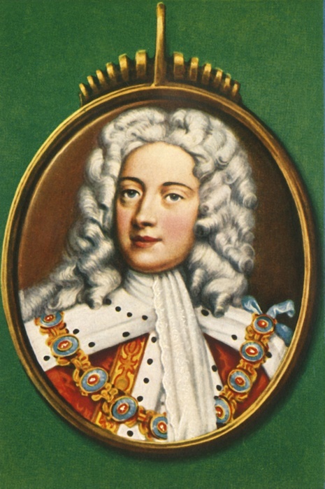  Georg II ,  1933 .  Creator: Unknown.  Georg II ,  1933 . Portrait of George II  1683 1760 , King of Great Britain and Ireland, Duke of Brunswick L  xfc neburg  Hanover  and a prince elector of the Holy Roman Empire. After a miniature of 1717 by Christian Friedrich Zincke. From  quot Gestalten Der Weltgeschichte quot , a book of cigarette card portrait miniatures of figures in world history from the last four hundred years.  Germany, 1933  
