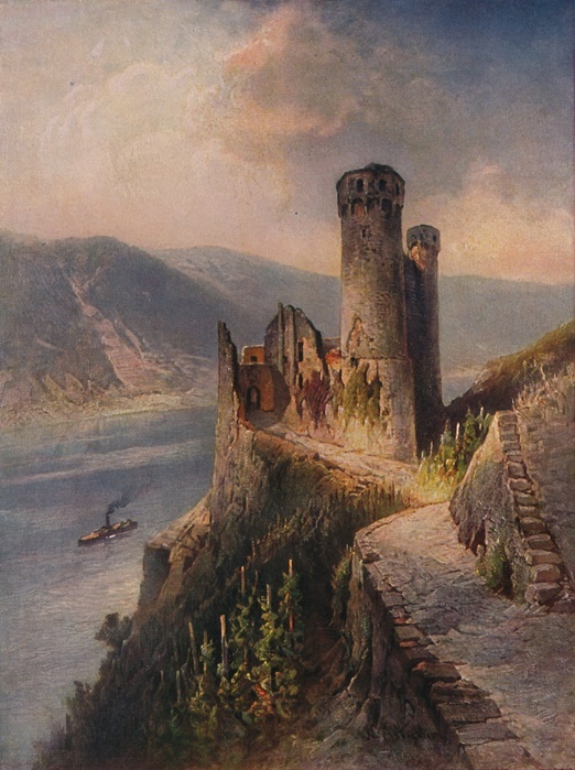  Ruine Ehrenfels ,  Ehrenfels Castle , 1923. Creator: Nikolai of Astudin.  Ruine Ehrenfels , 1923. Ruined castle above the Rhine Gorge near the town of Rudesheim am Rhein in Hesse, Germany.  Damaged in the Thirty Years  War, the castle was devastated by French troops during the 1689 Siege of Mainz. From  quot Bilder vom Rhein quot , by Nikolai of Astudin.  Hoursch  amp  Bechstedt., K  xf6 ln, 1923 