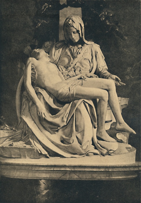 'Roma - Basilica of St. Peter. Pieta by Michelangelo', 1910. From Cento Vedute Classiche di Roma. [Enrico Verdesi, Rome, 1910]