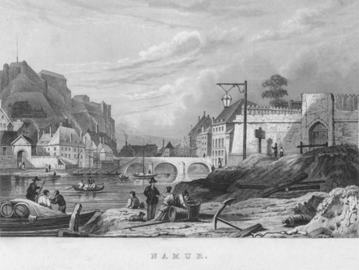 'Namur', 1850. From The Continental Tourist, Belgium and Nassau (and Pictorial Companion). [Parry and Co, London, 1850]