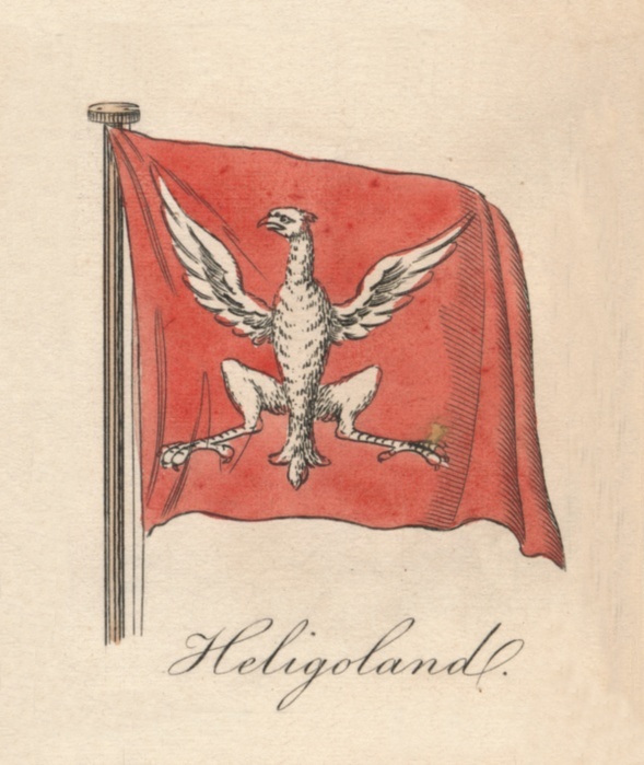 'Heligoland', 1838. From A Display of the Naval Flags of All Nations. Collected from the Best Authorities. [Fisher, Son, & Co., London, 1838]