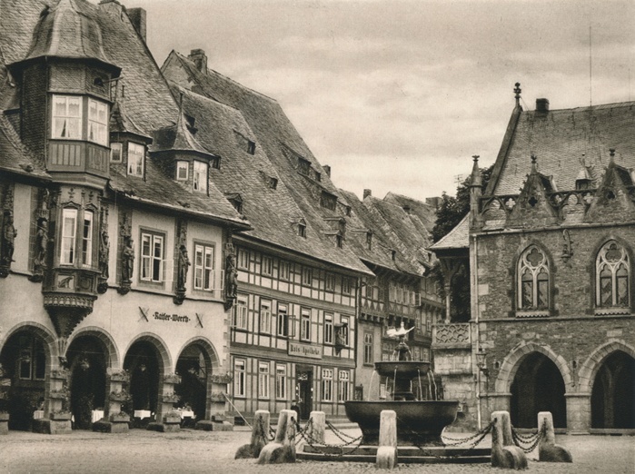 'Goslar - Marketplace', 1931. From Deutschland by Kurt Hielscher. [F. A. Brockhaus, Leipzig, 1931]