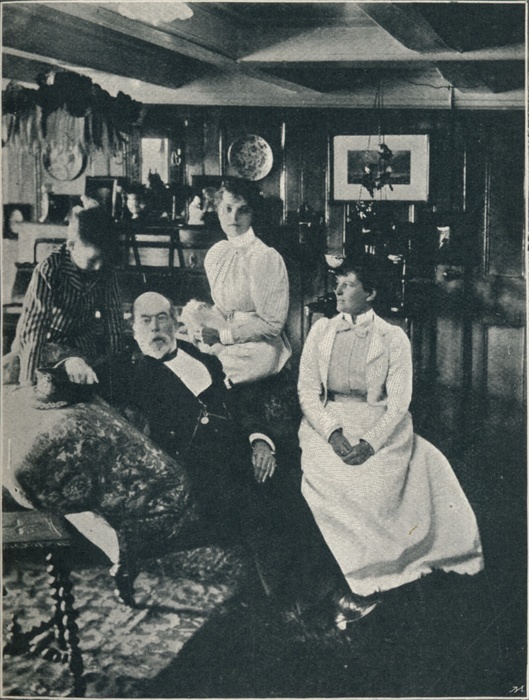 'WS Bourchier, his Daughter, and Grand-Daughter', c1900, (1910). The Captain of the training ship 'Exmouth' with his Daughter, and Grand-Daughter. From The Strand Magazine. [George Newnes Ltd., London, 1910]