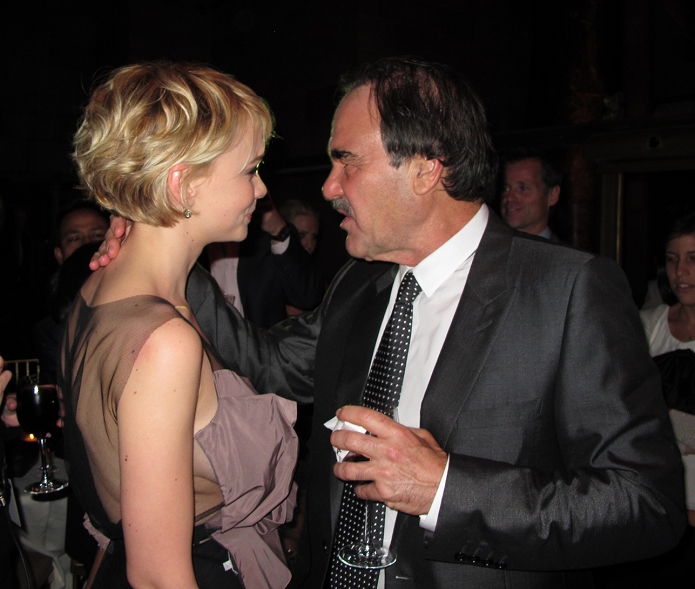 Carey Mulligan and Oliver Stone, Sep 20, 2010 : Carey Mulligan and Oliver Stone. Wall Street Money Never Sleep Movie Premiere NYC. Cipriani 42nd Street Restaurant. New York, NY, USA. Monday, September 20, 2010.