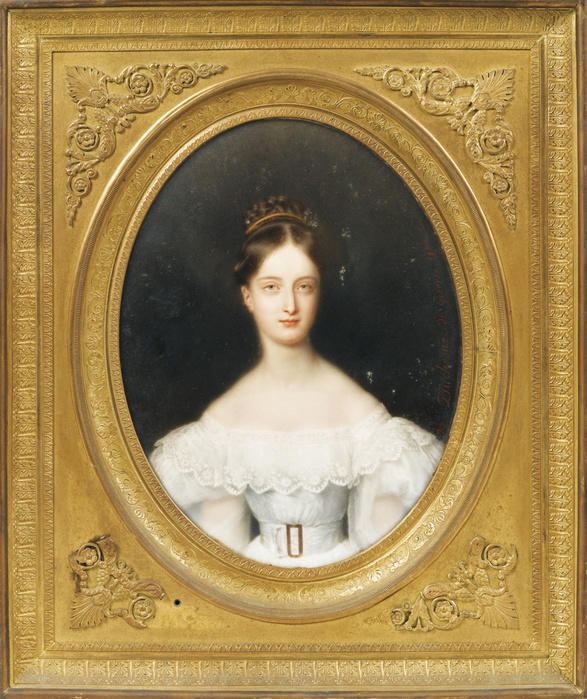 Princess Clémentine of Orléans (1817-1907), princess of Saxe-Coburg and Gotha, 1830. private collection.