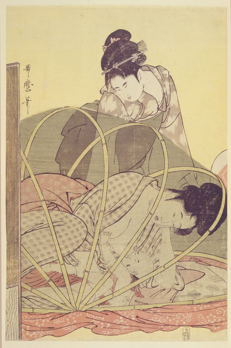 Mother Nursing Baby under Mosquito Net, c. 1795. Private Collection.