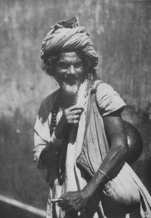 'A Mohammedan Fakir or Conjurer', c1890, (1910). From The Hundred Best Views of Ceylon. [Plâté Ltd, Colombo, Kandy & Nuwara Eliya, 1910]