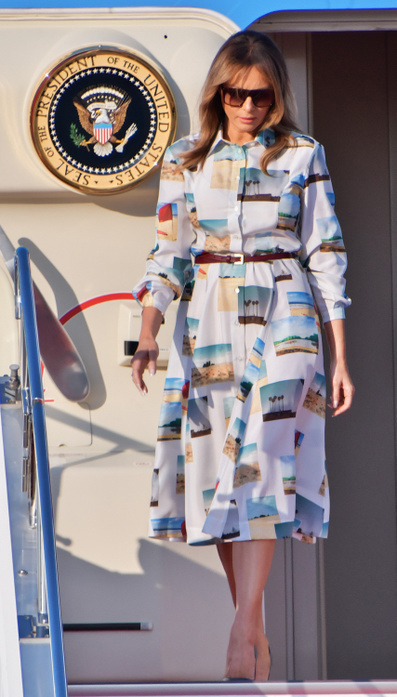 U.S. President Donald Trump visit to Japan U.S. First Lady Melania Trump arrives at Tokyo International Airport in Tokyo, Japan on May 25, 2019.  Photo by AFLO 