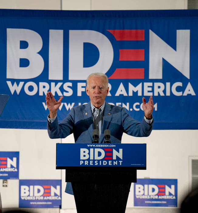  Joe Biden campaigning in NH June 4, 2019, Concord, New Hampshire, USA:  Democratic Presidential candidate and former Vice President Joe Biden campaigning at the IBEW Local 490 in Concord.  Photo by Keiko Hiromi AFLO 