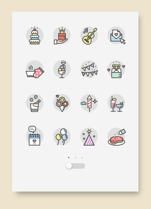 illustration Set of various icons