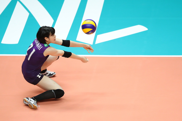 2019 FIVB Volleyball Women s Nations League Miwako Osanai of Japan during the 2019 FIVB Volleyball Women s Nations League Preliminary round Pool 6 match between Japan and Russia at the Baskent Volleyball Hall in Ankara, Turkey, on May 29, 2019.  Photo by Takahisa Hirano AFLO 