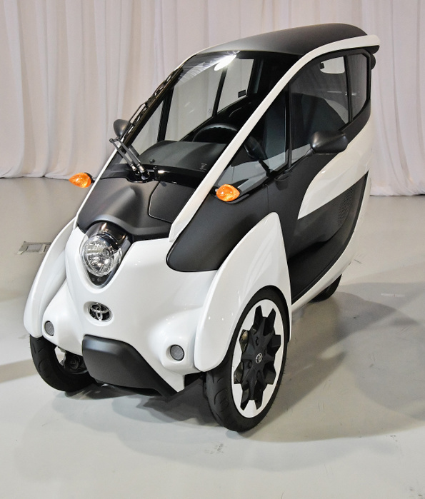 Toyota announces about BEV A mock up of BEV under development displayed after the press conference at Mega web ride studio in Tokyo, Japan on June 7, 2019.  Photo by AFLO 
