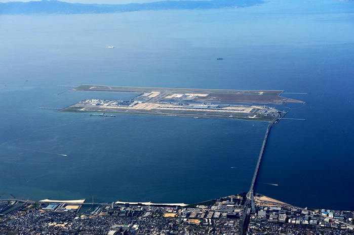 Kansai International Airport from the sky, Osaka