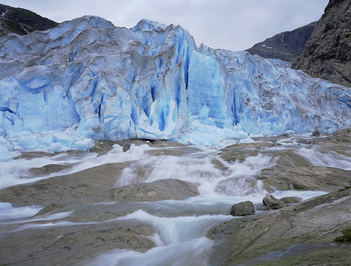 Glacier melting. Photographed in Sogn og Fjordane, Norway.