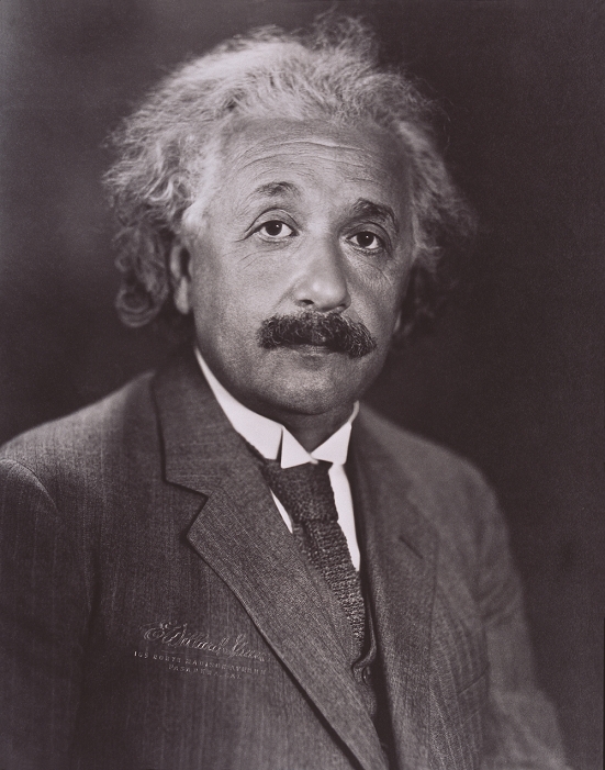 Great People of the World Einstein  1931  Portrait of Albert Einstein, probably taken in 1931 by E.Willard Spurr, Pasadena, California. Einstein was born at Ulm, Germany on 14 March 1879. Encouraged by his father, who was an electrical engineer, Einstein studied at the Zurich Polytechnic Institute until the age of 21, then worked at the Swiss Patent Office. Although famous for his papers on special and general relativity, he won the 1921 Nobel Prize for Physics for his work on the photoelectric effect. Einstein died on 18 April 1955 without completing his Grand Unified Theory of the fundamental forces.