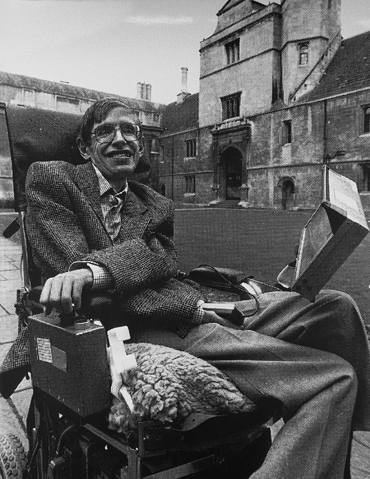 Stephen Hawking  1980s  Stephen Hawking. English physicist Professor Stephen Hawking  born 1942  at Cambridge. Hawking completed his doctorate on relativity theory at Cambridge University and remained there to become Lucasian Professor of Mathematics. Hawking s research on general relativity was directed at the anomalies of gravity, such as black holes and the  big bang   occurrence of space time singularity . In 1974, Hawking proposed that black holes can emit thermal radiation, suggesting an analogy between black hole mechanics and thermodynamics. Throughout his adult life, Hawking has endured a disabling neuromotor disease that has limited his movement and speech. Photographed in the 1980s.