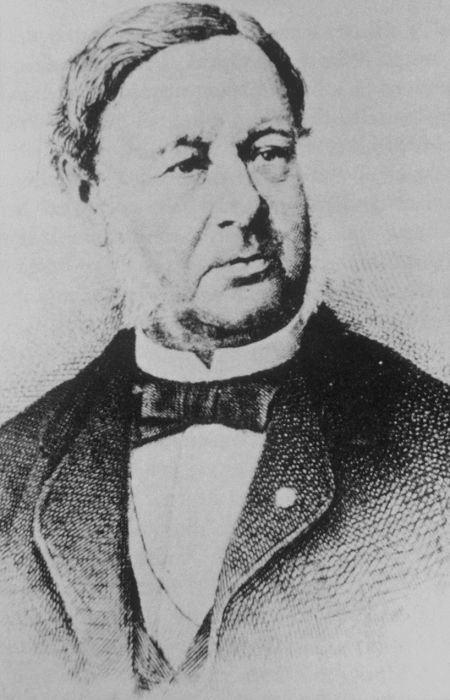 Engraving of Theodor Schwann (1810-82), German biologist. After completing his medical training in 1834, Schwann went into research. Almost immediately he made his first discovery. It had been thought that the hydrochloric acid in the stomach was responsible for digestion. Schwann isolated a substance from a stomach extract that greatly improved the acid's meat-dissolving power. This was pepsin, the first animal enzyme to be discovered. Schwann then went on to clearly show the cell theory of life, that all animal tissues were made from tiny cells, and first coined the term metabolism. After this Schwann spent a quiet life as an anatomy professor until his death.