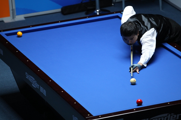 2010 Guangzhou Asian Games Billiards 3 Columns Final  Joji Kai  JPN , NOVEMBER 17, 2010   Billiard : 2010 Guangzhou Asian Games, Men s Carom 3 Cushion Singles Final at Asian Games Town Gymnasium, China.  Photo by AFLO SPORT   1080 .