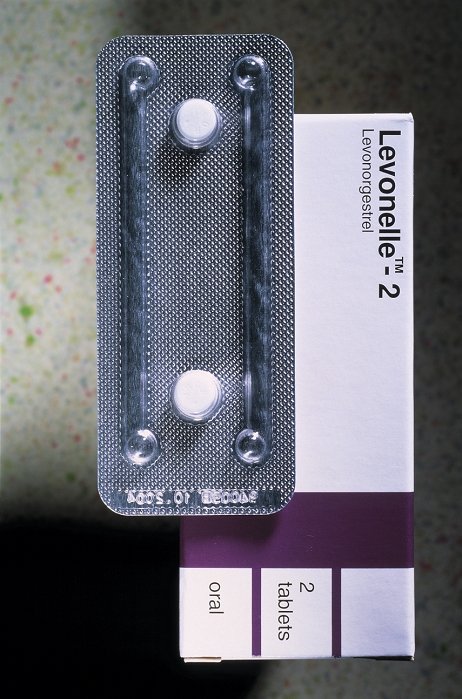 Emergency contraceptive levonorgestrel Morning after pill. This is Levonelle, the brand name of an emergency contraceptive pill that is available as an over the counter drug. This version of Levonelle, which uses 2 pills, has been discontinued since November 2005. It has been replaced by a double strength, single pill version. The first pill was taken a maximum of three days after unprotected sex, and the second pill 12 hours after that. The pills contain a high dose of the synthetic hormone levonorgestrel, which disrupts various stages of ovulation, fertilisation and pregnancy. Levonelle is manufactured by Schering Healthcare.