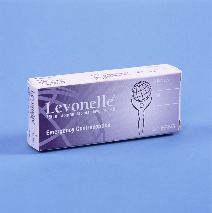 Emergency contraceptive levonorgestrel Morning after pill. This is Levonelle, the brand name of an emergency contraceptive pill that is available as an over the counter drug. This version of Levonelle, which uses 2 pills, has been discontinued since November 2005. It has been replaced by a double strength, single pill version. The first pill was taken a maximum of three days after unprotected sex, and the second pill 12 hours after that. The pills contain a high dose of the synthetic hormone levonorgestrel, which disrupts various stages of ovulation, fertilisation and pregnancy. Levonelle is manufactured by Schering Healthcare.