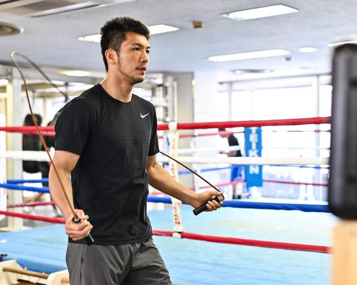 Murata Ryota Open Practice Ryota Murata, JUNE 20, 2019   Boxing : Ryota Murata of Japan skips rope during a workout at Teiken Boxing Gym in Tokyo, Japan, ahead of the WBA middleweight title bout to be held at Edion Arena Osaka, Japan on July 12  Photo by Hiroaki Yamaguchi AFLO 
