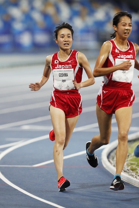 30th Summer Universiade 2019 Napoli Japan s Rino Goshima  L  and Natsuki Sekiya compete during the 30th Summer Universiade Napoli 2019 Athletics Women s 10000m Final at Stadio San Paolo in Naples, Italy, July 8, 2019.  Photo by AFLO SPORT 