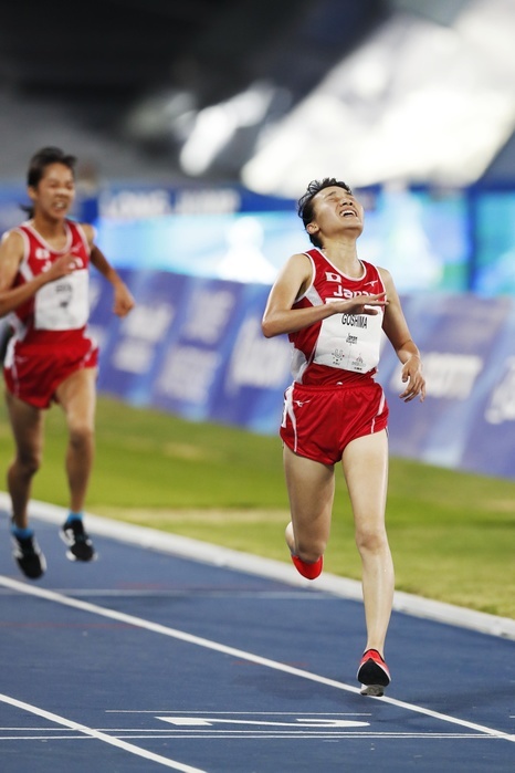 30th Summer Universiade 2019 Napoli Japan s Rino Goshima  R  and Natsuki Sekiya compete during the 30th Summer Universiade Napoli 2019 Athletics Women s 10000m Final at Stadio San Paolo in Naples, Italy, July 8, 2019.  Photo by AFLO SPORT 