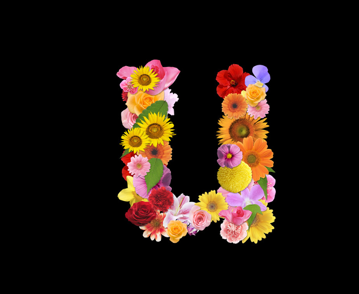 Flower letter u