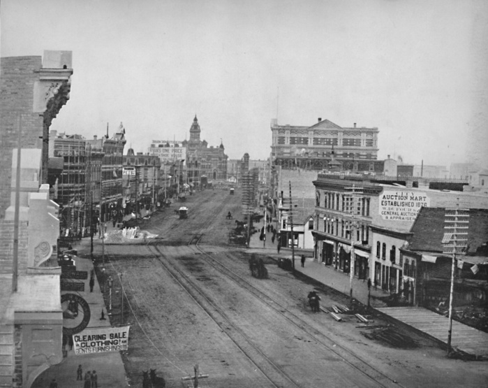  Main Street, Winnipeg, Manitoba , c1897. Creator: Unknown.  Main Street, Winnipeg, Manitoba , c1897. The land where Main street sits was originally purchased by Henry McKenney on 2 June 1862. From A Tour Through the New World America, by Prof. Geo. R. Cromwell.  C. N. Greig  Co., London, c1897 