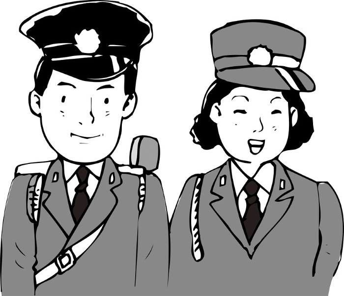 Police officers and policewomen