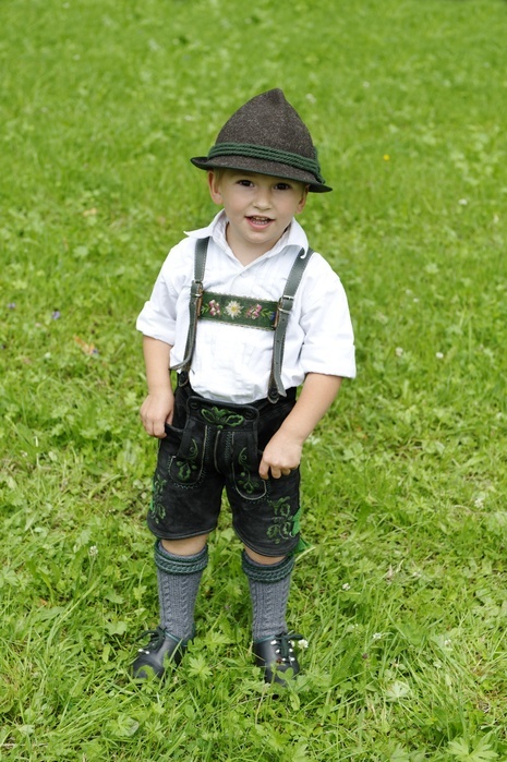 Child, Upper Bavarian costum, 850-year celebration, Bad Heilbrunn, Loisachtal, Upper Bavaria, Germany, Europe, Photo by Dr. Wilfried Bahnmüller