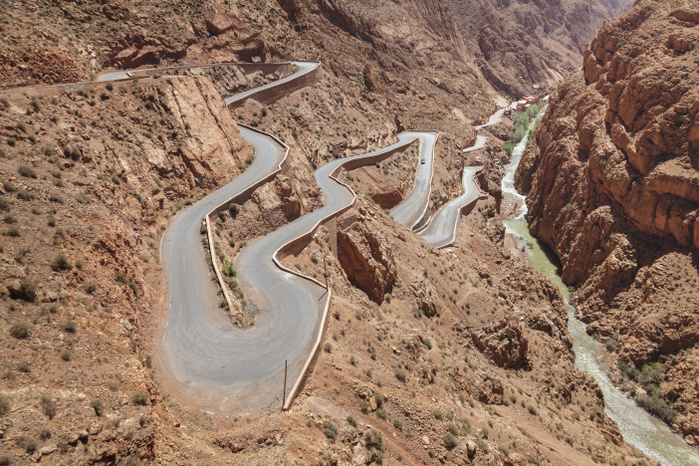 Road, Dades Gorge, Atlas Mountains, Southern Morocco, Morocco, Africa Road, Dades Gorge, Atlas Mountains, Southern Morocco, Morocco, North Africa, Africa, Photo by Markus Lange