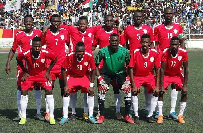 L equipe nationale de football du Soudan lors du match comptant pour le tour pr liminaires de la Cou Sudan team group line up before the FIFA World Cup Qatar 2022 African Qualifier First Round 1st leg match between Chad 1 3 Sudan at Stade Omnisports Idriss Mahamat Ouya in N Djamena, Chad, September 5, 2019.  Photo by AFLO 