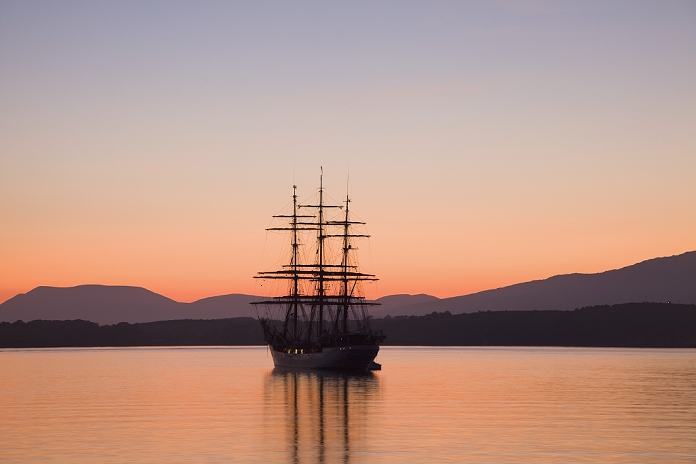 Bantry, Ireland Bantry, County Cork, Ireland  Sunset Over Bantry Bay With A Sailing Ship