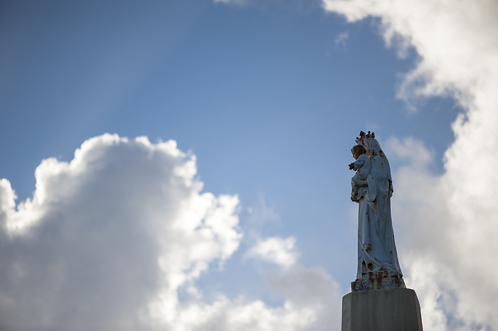 France Virgin Mary statue, port Langevin, La Reunion, Oversea territories, France, Photo by Stephco