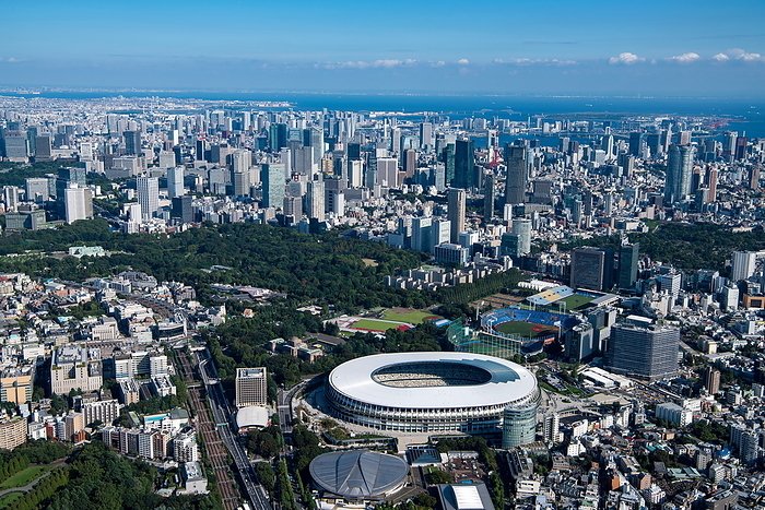 Tokyo 2020 Preview: From the New National Stadium, looking toward the city center New National Stadium  Photo taken in September 2019 
