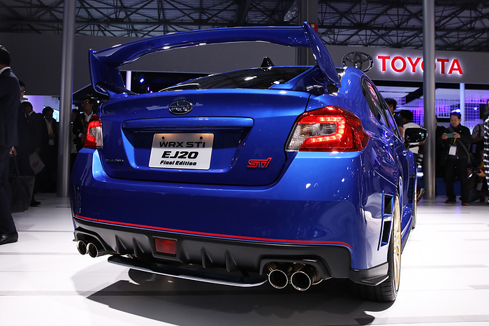 The 46th Tokyo Motor Show 2019 Subaru s WRX STI EJ20 Final Edition is displayed during the 46th Tokyo Motor Show 2019 in Tokyo, Japan on October 23, 2019.  Photo by Naoki Morita AFLO 