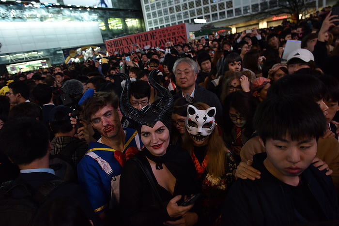 Halloween celebrations in Shibuya People in costume celebrate Halloween at Shibuya entertainment district in Tokyo, Japan on October 31, 2019.  Photo by Masahiro Tsurugi AFLO 
