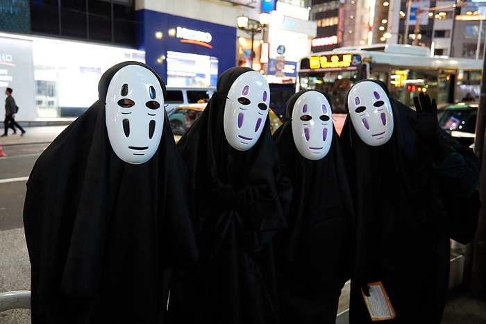 Halloween celebrations in Shibuya People in costume celebrate Halloween at Shibuya entertainment district in Tokyo, Japan on October 31, 2019.  Photo by AFLO 