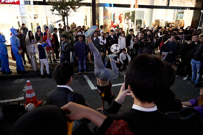 Halloween celebrations in Shibuya People in costume celebrate Halloween at Shibuya entertainment district in Tokyo, Japan on October 31, 2019.  Photo by AFLO 