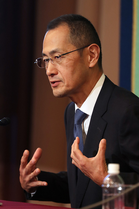 Japanese Nobel prize Laureate Shinya Yamanaka delivers a speech at the Japan National Press Club November 11, 2019, Tokyo, Japan   Shinya Yamanaka, Japan s Nobel Prize laureate and director of Kyoto University s Center for iPS Cell Research and Application  CiRA  delivers a speech for his research on the iPS Cell at the Japan National Press Club in Tokyo on Monday, November 11, 2019.   Photo by Yoshio Tsunoda AFLO 