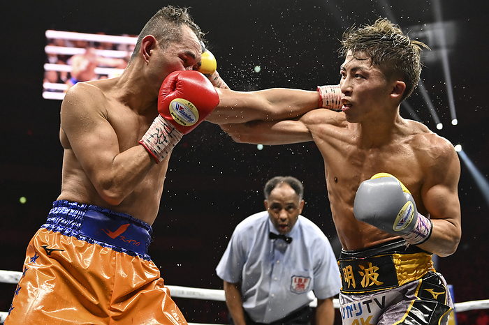 World Boxing Super Series bantamweight final match Naoya Inoue of Japan  R  and Nonito Donaire of Philippines fight in the 11th round of their World Boxing Super Series bantamweight final match at Saitama Super Arena in Saitama, Japan on November 7, 2019.  Photo by Hiroaki Yamaguchi AFLO 