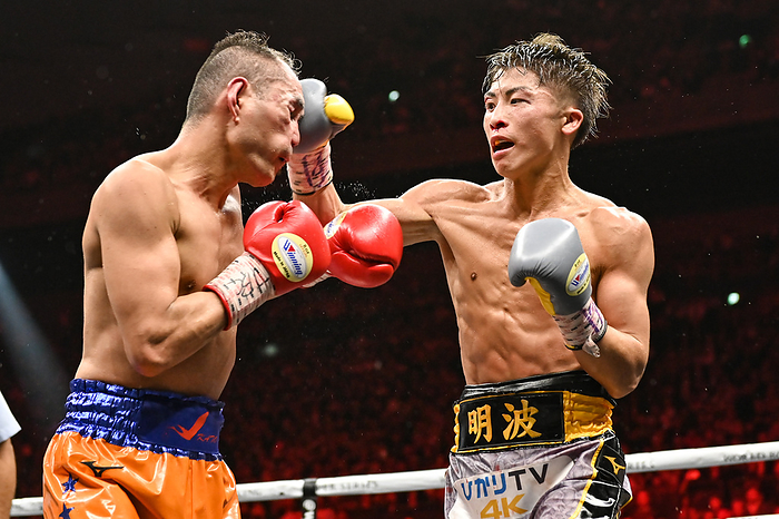 World Boxing Super Series bantamweight final match Naoya Inoue of Japan  R  and Nonito Donaire of Philippines fight in the 12th round of their World Boxing Super Series bantamweight final match at Saitama Super Arena in Saitama, Japan on November 7, 2019.  Photo by Hiroaki Yamaguchi AFLO 