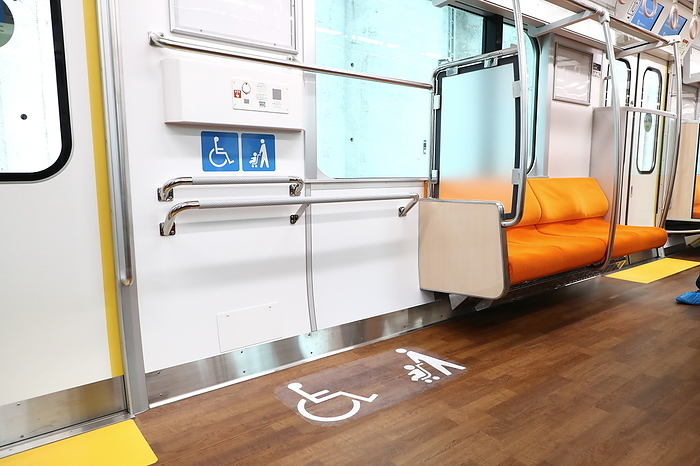 Odakyu s new commuter train  Type 5000  is unveiled to the press. Odakyu Electric Railway made a press release of its new commuter train, Type 5000, at the Odakyu Electric Railway Karakida garage in Tama City, Tokyo, Japan, on November 11, 2019.
